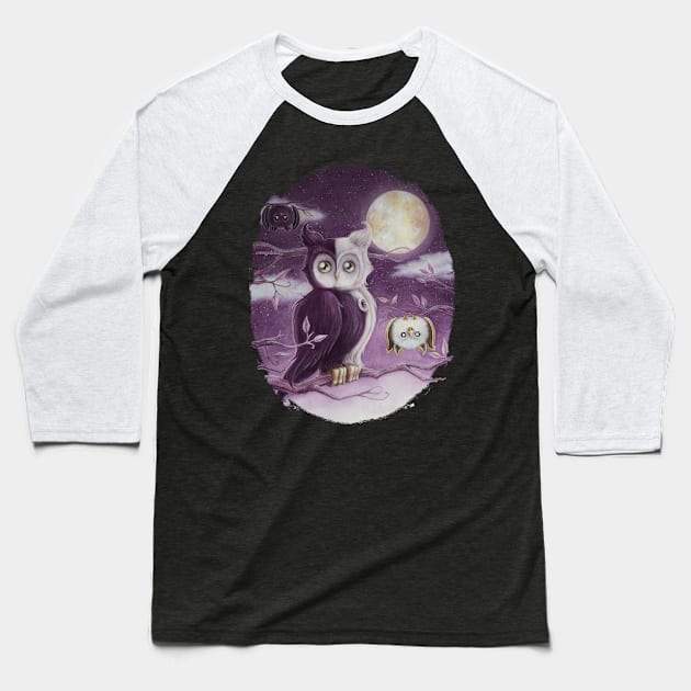 Blank Infinity The Owl Baseball T-Shirt by The Fantastic Art Shop